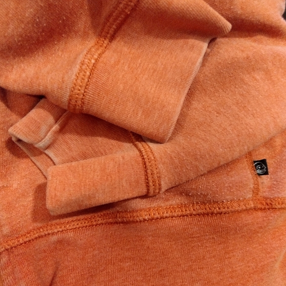 Cheap Monday | Leon Zip Hoodie in Faded Orange Grunge | Men's Small - Picture 4 of 5